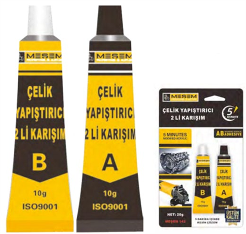 Çelik Yapıştırıcı 2’li Set 20 Gr. (50/Paket)